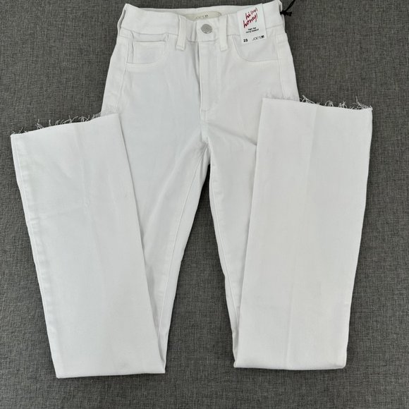 Joes Flawless High Waisted Jeans White Curvy Bootcut Waist 23" Flattering Sexy - Picture 9 of 16